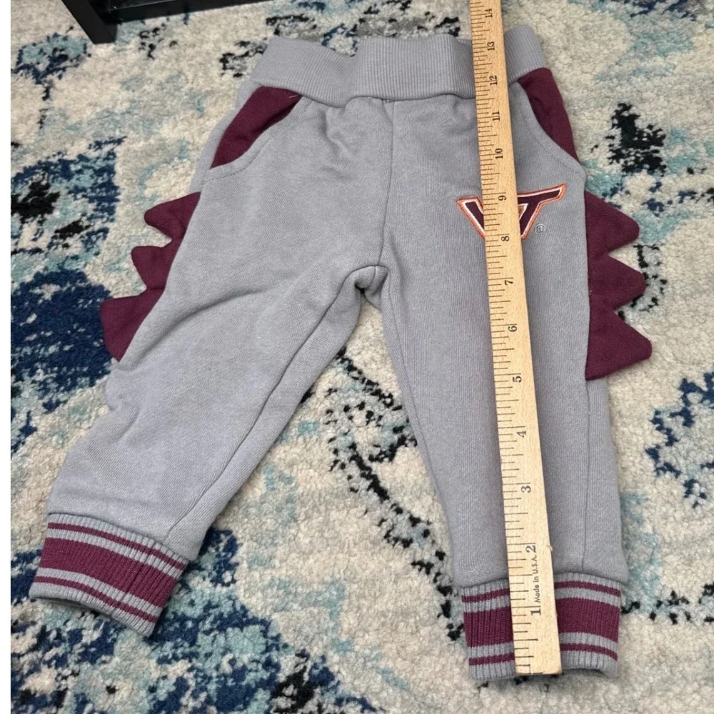 Colosseum Virginia Tech Hokies Baby Dinosaur Hoodie Jogger Set 3-6M VT